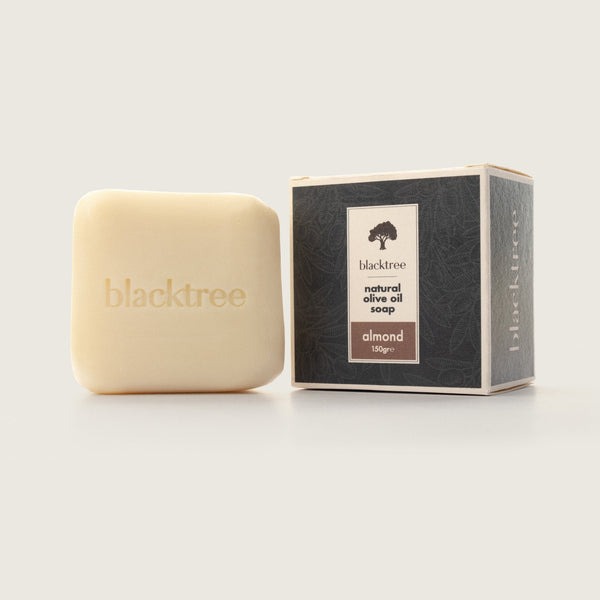 Natural Olive Oil Soap - Almond - 150gr (Stone Soap) - Blacktree Naturals